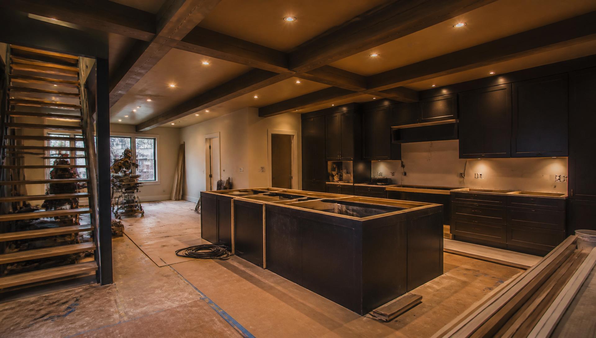Modern kitchen renovation in progress in a Toronto home